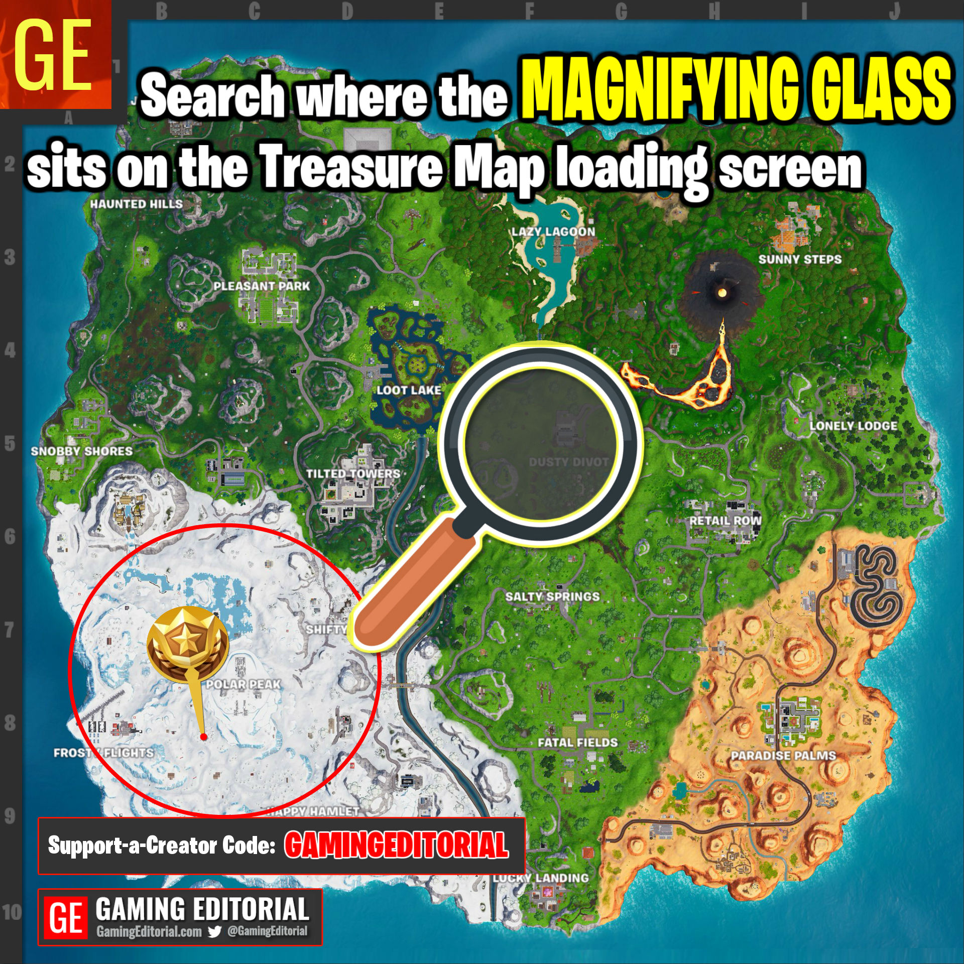 Search Where The Magnifying Glass Sits On The Treasure Map